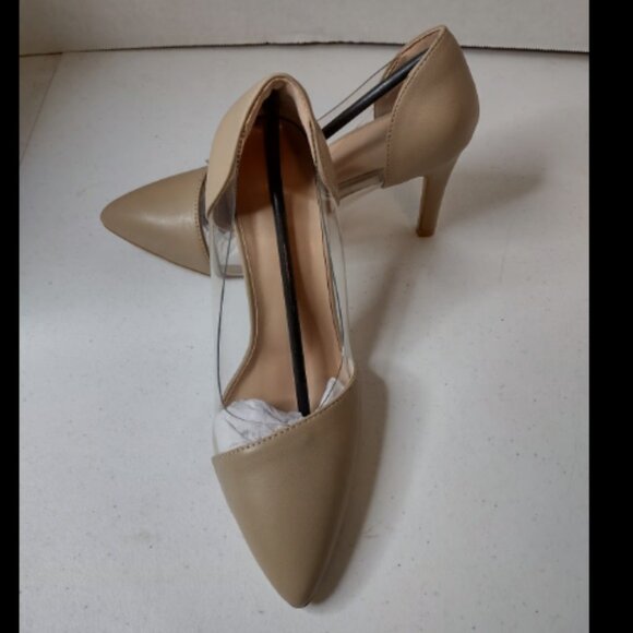 MySoft Women's High Heel Clear Sides Pumps Pointed Toe Slip On Sz 6 (SS1) - Picture 1 of 7